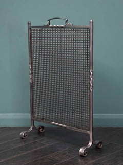 Aesthetic Movement Polished Steel Fire Screen Circa 1890