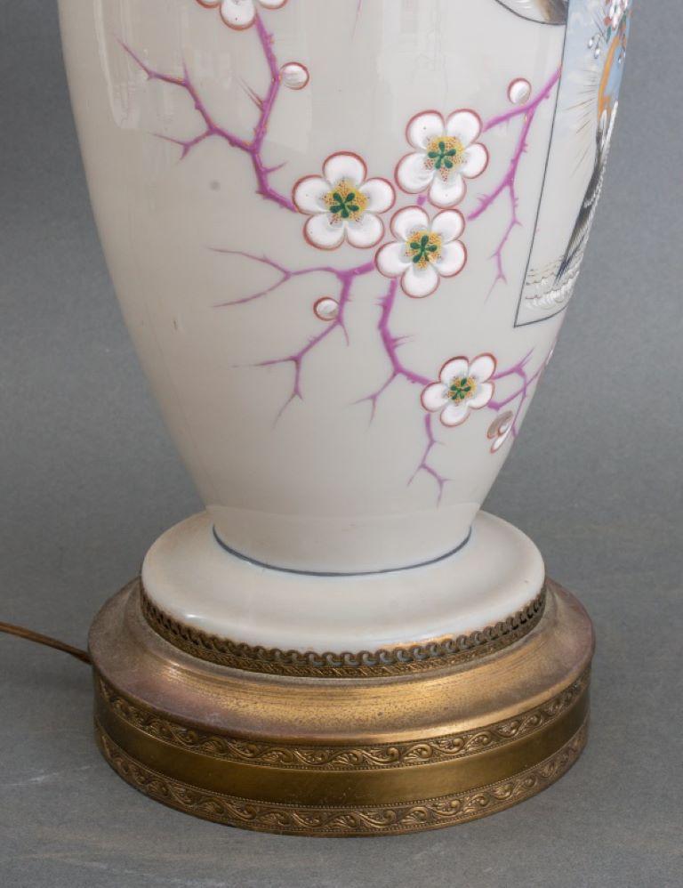 Aesthetic Movement Porcelain Lamps, Pair For Sale 6