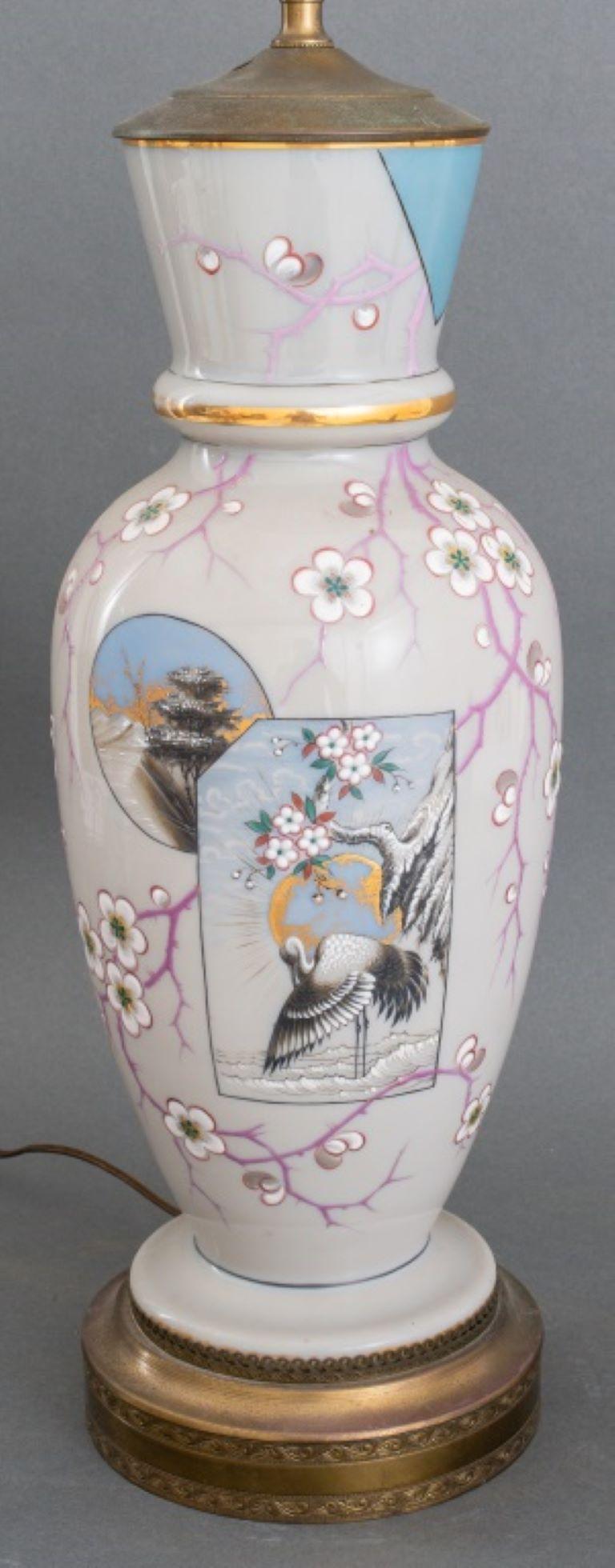20th Century Aesthetic Movement Porcelain Lamps, Pair For Sale