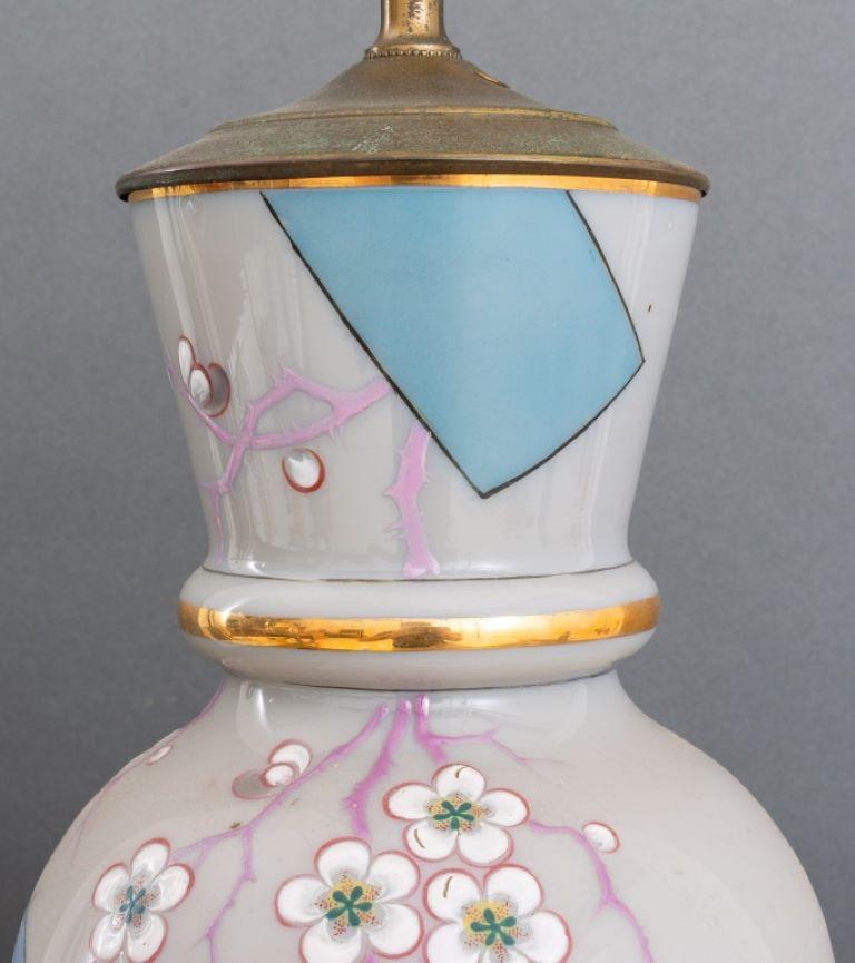 Aesthetic Movement Porcelain Lamps, Pair For Sale 2