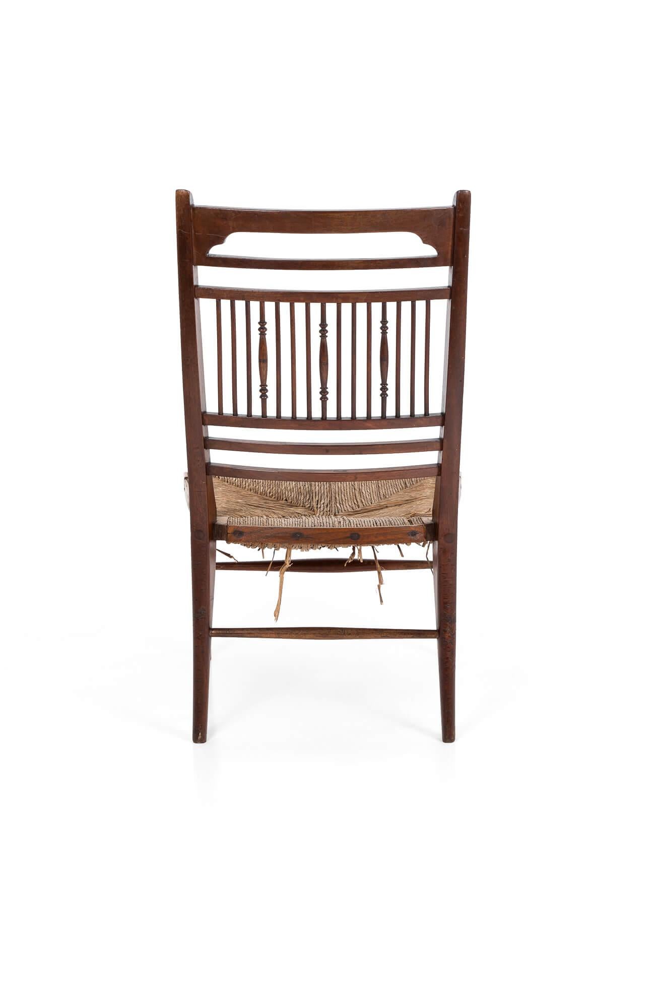 British Aesthetic Movement Side Chair in Walnut by E.W. Godwin, circa 1885 For Sale