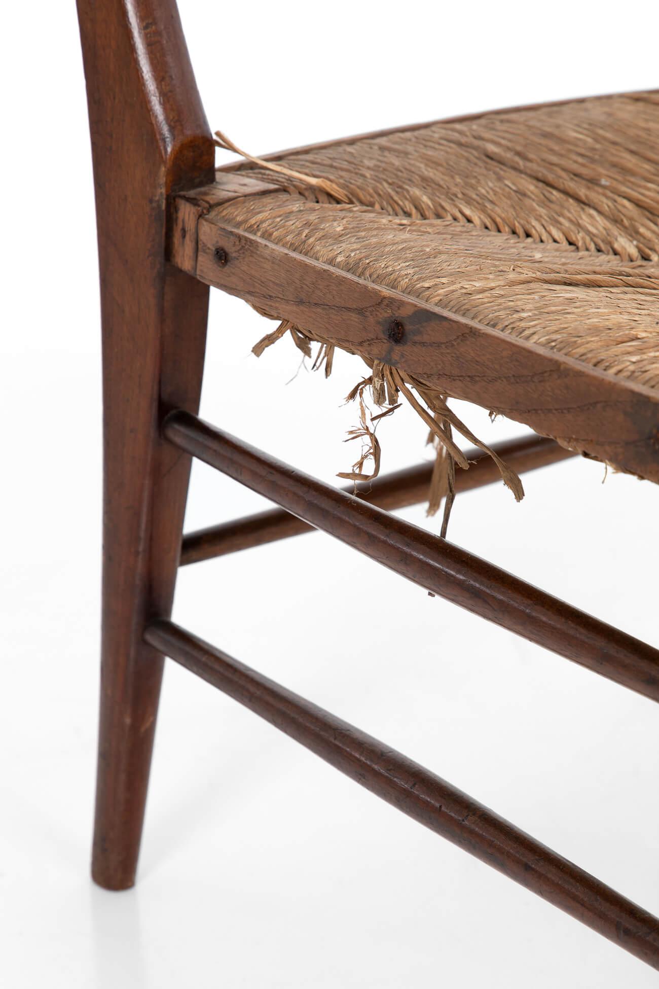 19th Century Aesthetic Movement Side Chair in Walnut by E.W. Godwin, circa 1885 For Sale