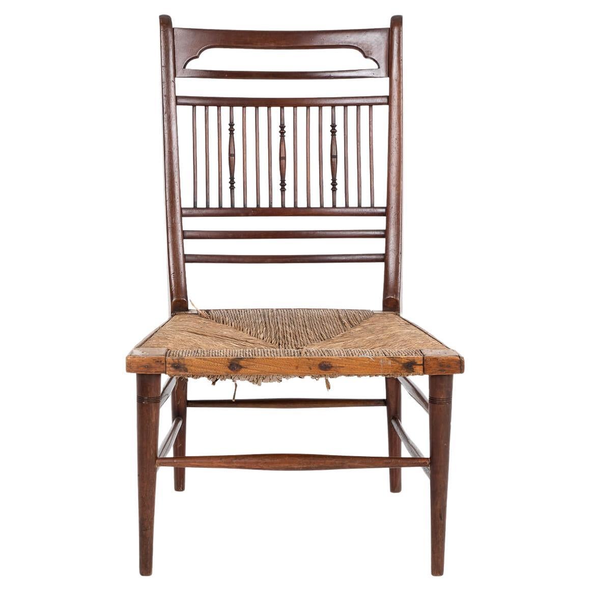 Aesthetic Movement Side Chair in Walnut by E.W. Godwin, circa 1885 For Sale