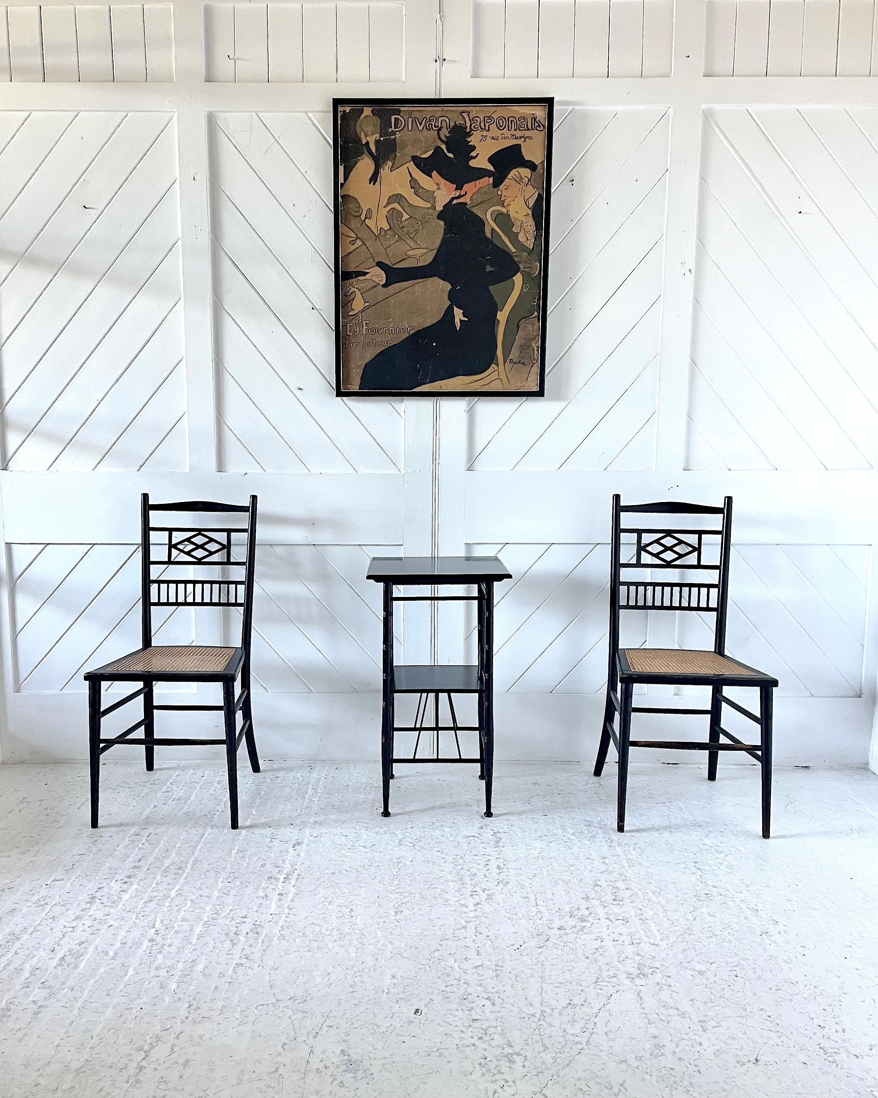 Aesthetic Movement Side Table after a design by E.W. Godwin In Good Condition For Sale In Petworth, GB