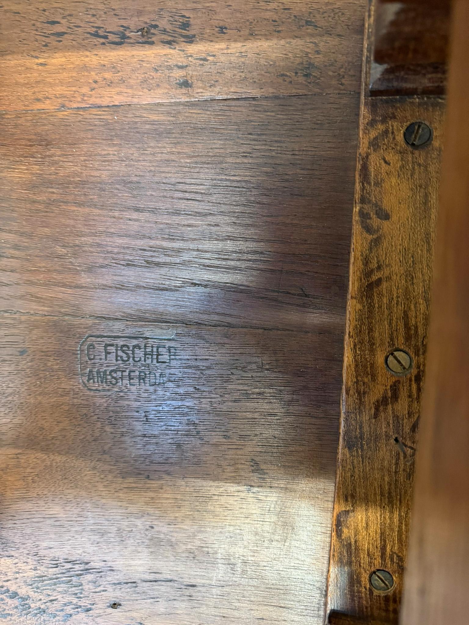 Aesthetic Movement Side Table by C. Fischer Amsterdam, 1900s. For Sale 6