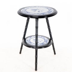 Aesthetic Movement side table with Jeddo pattern plate by Brown Westhead & Moore