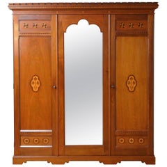 Aesthetic Movement Solid Walnut Wardrobe