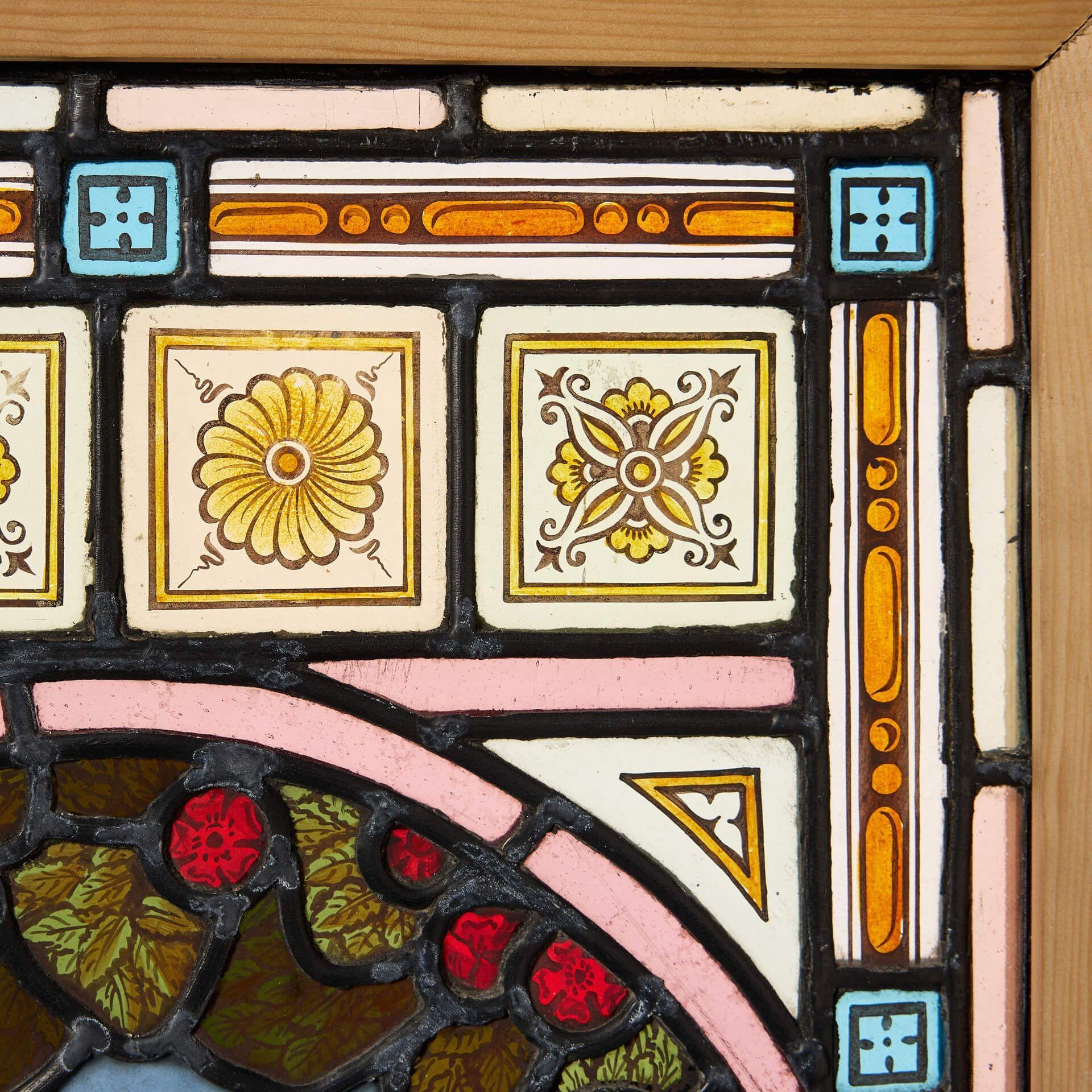 Anglais Aesthetic Movement Stained Glass Window (vitrail) en vente