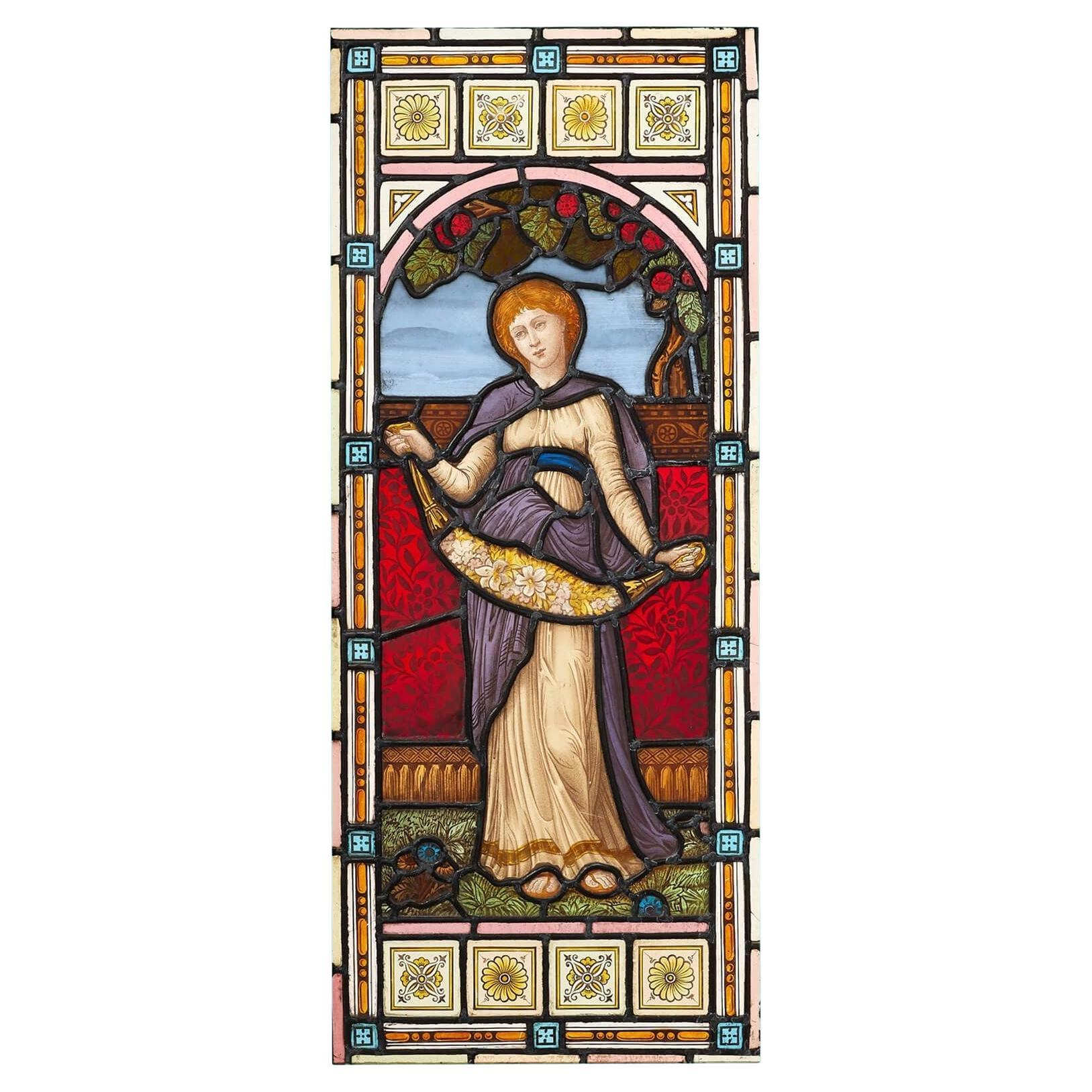 Aesthetic Movement Stained Glass Window (vitrail)
