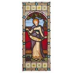 Antique Aesthetic Movement Stained Glass Window