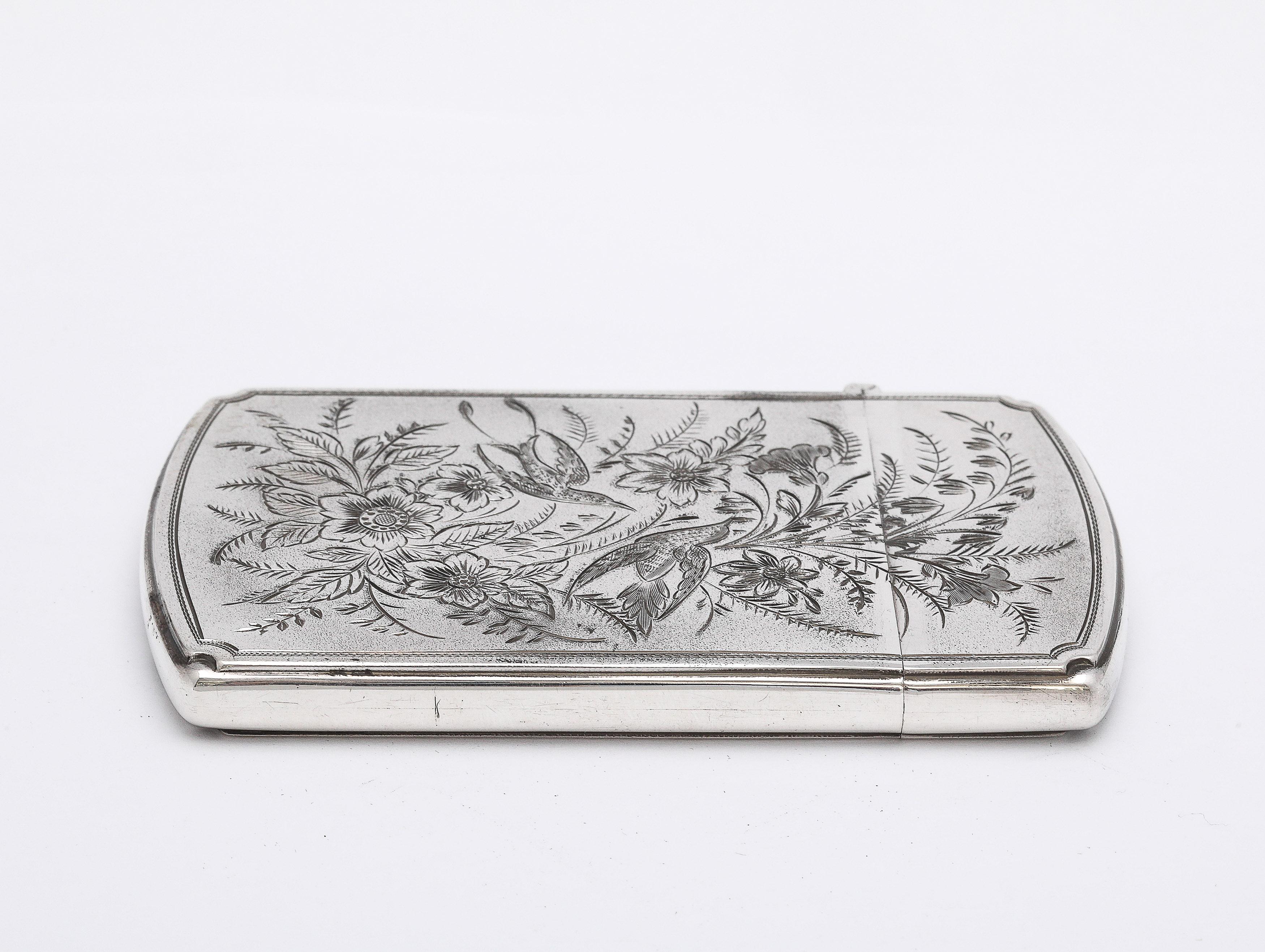 Aesthetic Movement Argent Sterling Business/Calling Card Case In Original Box en vente 4