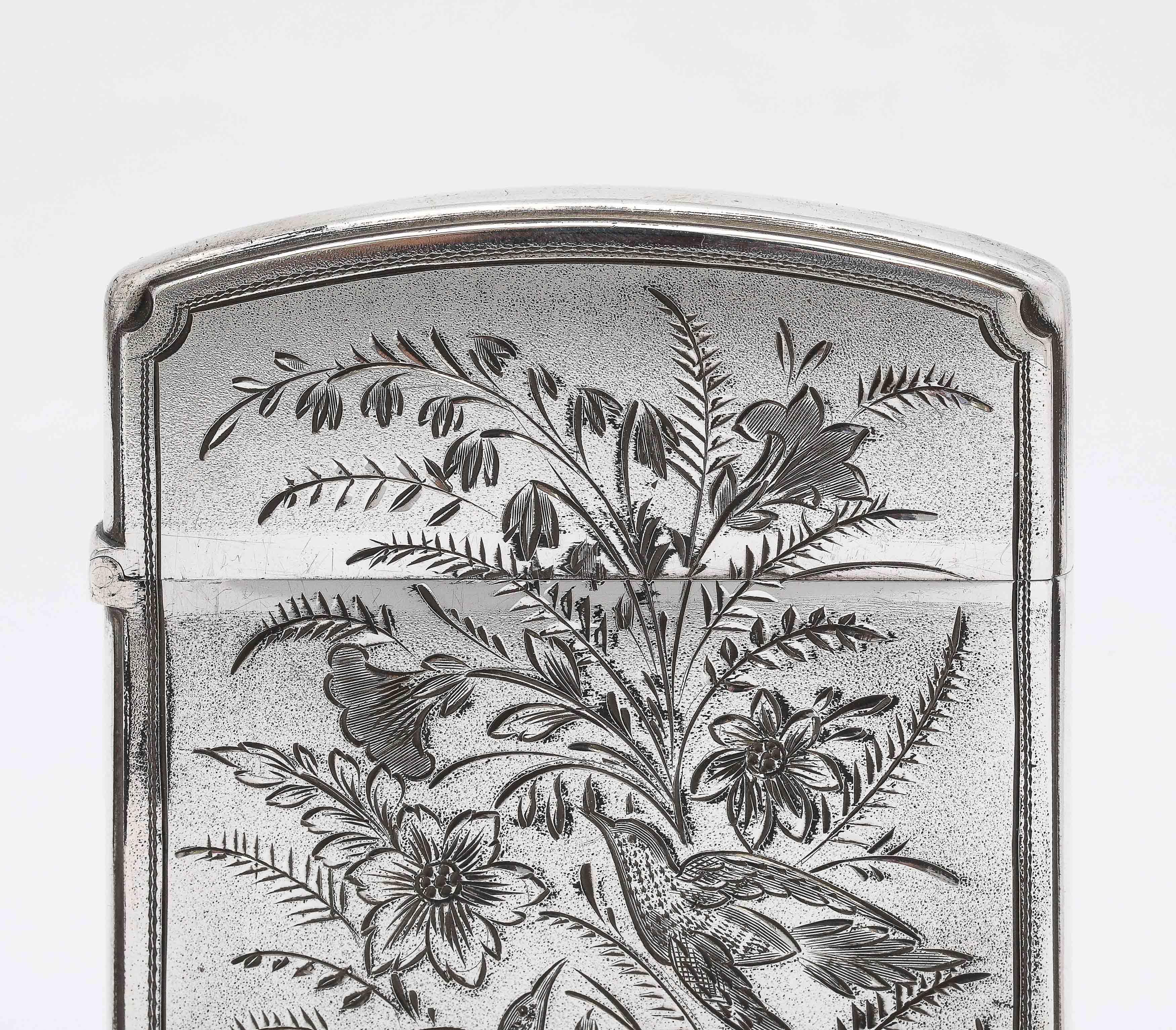 Aesthetic Movement Argent Sterling Business/Calling Card Case In Original Box en vente 6