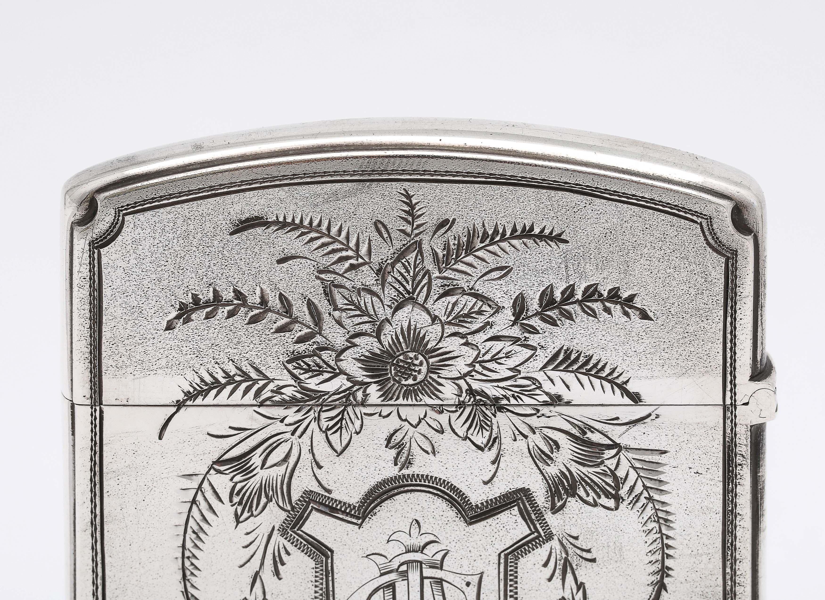 Aesthetic Movement Argent Sterling Business/Calling Card Case In Original Box en vente 8