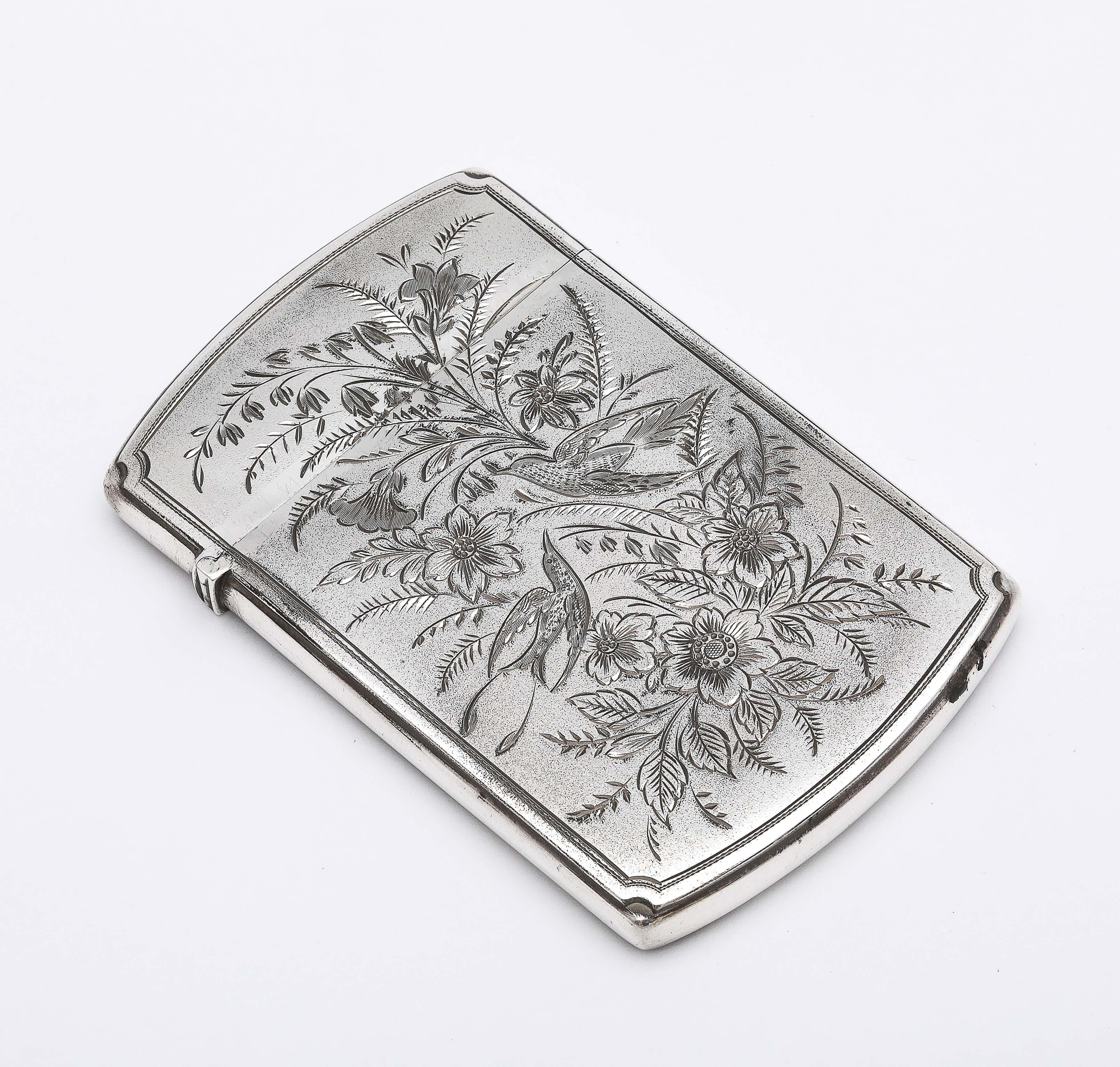 Mouvement esthétique Aesthetic Movement Argent Sterling Business/Calling Card Case In Original Box en vente