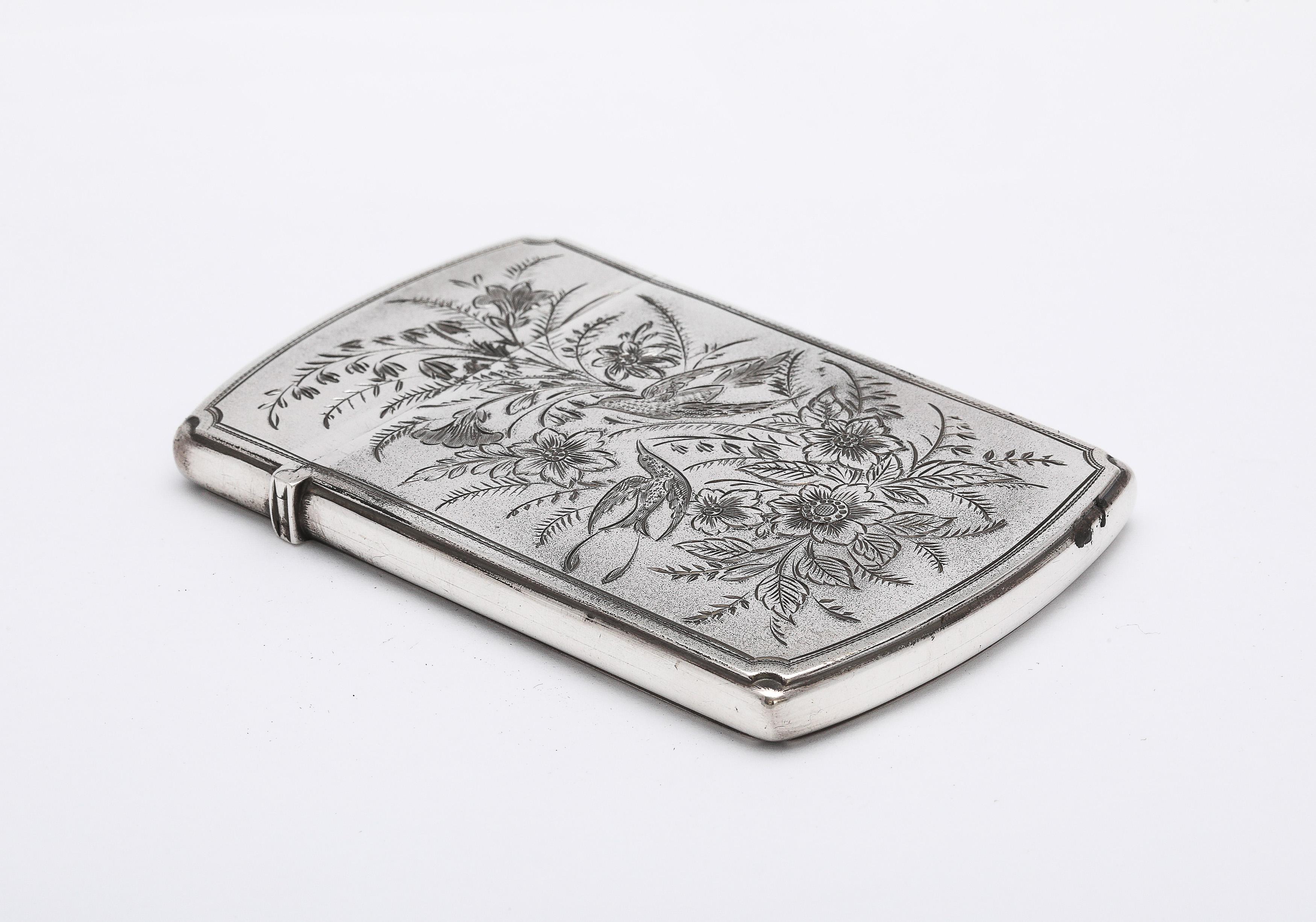 Aesthetic Movement Argent Sterling Business/Calling Card Case In Original Box en vente 2