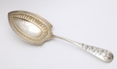 Aesthetic Movement Sterling Silver Parcel Gilt Serving Spoon - J.E. Caldwell