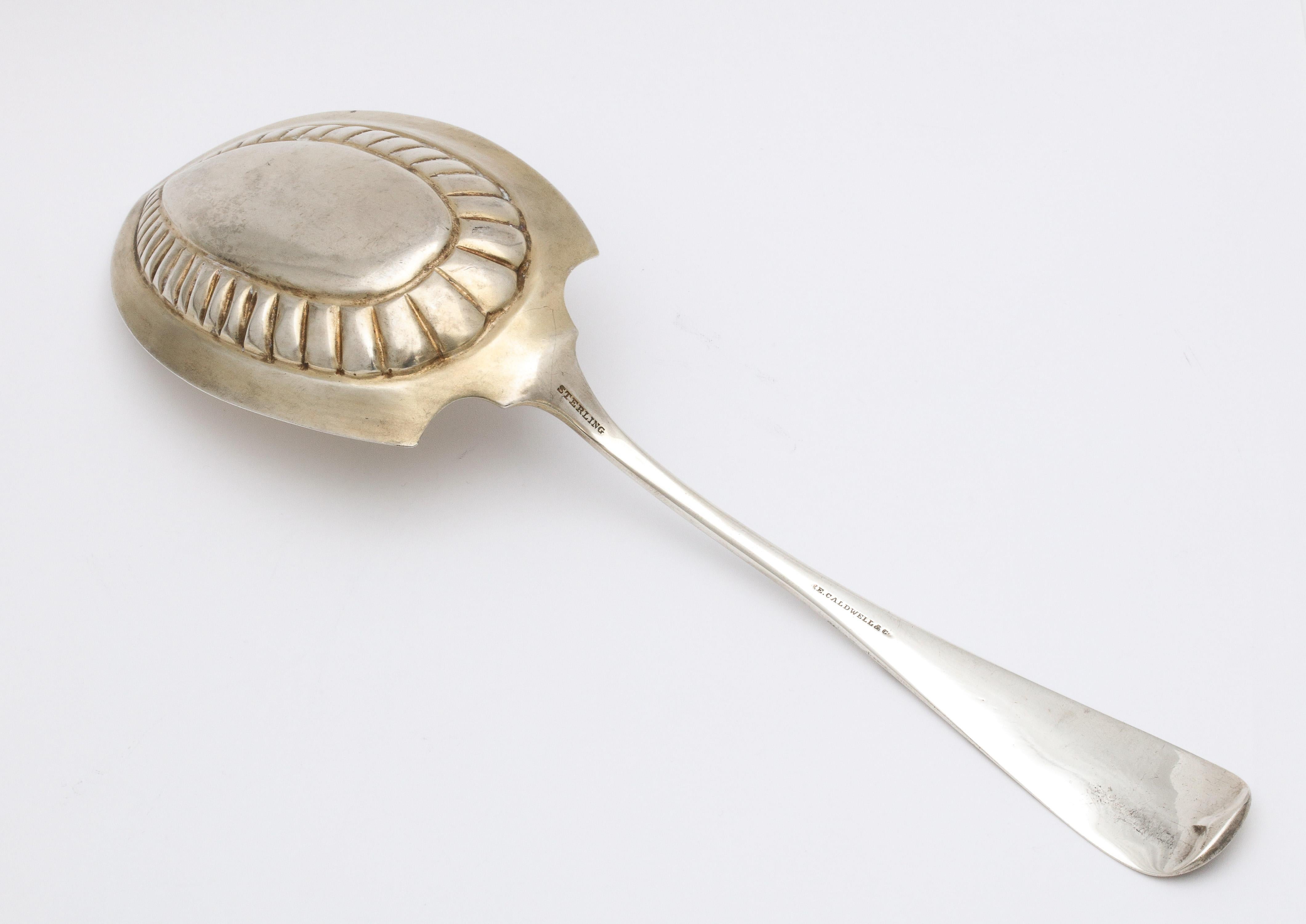 Aesthetic Movement Sterling Silver Parcel Gilt Serving Spoon - J.E. Caldwell For Sale 1