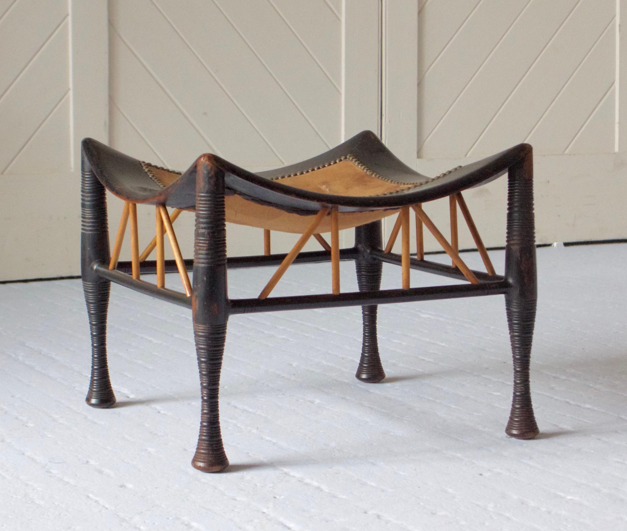 Ebanizzato Aesthetic Movement 'Thebes' Stool By Liberty & Co in vendita