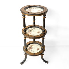 Aesthetic Movement Three Tiered Cake Stand, 19th Century Victorian cake display