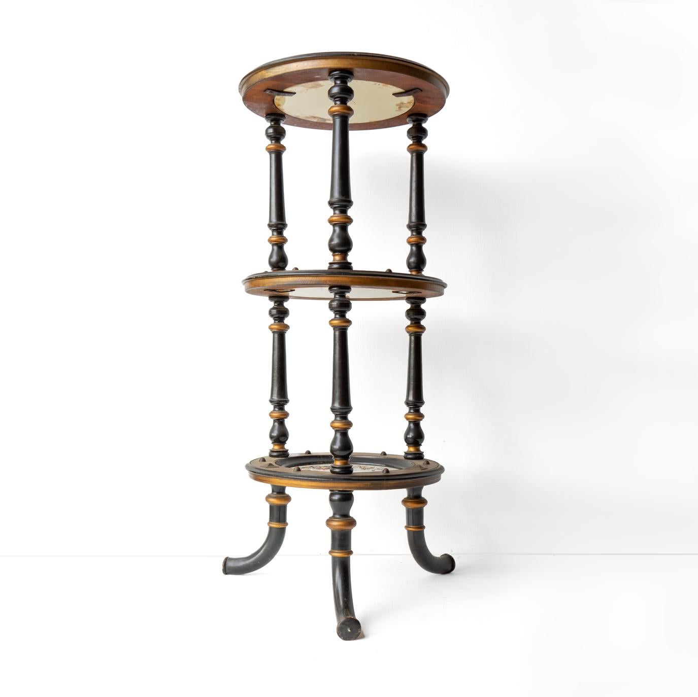 Porcelain Aesthetic Movement Three Tiered Cake Stand, 19th Century Victorian cake display For Sale