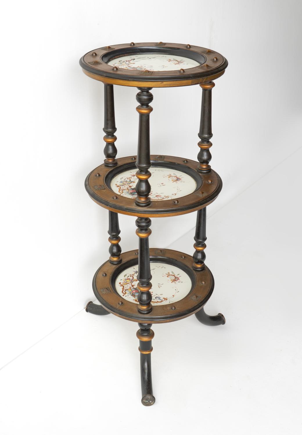 Aesthetic Movement Three Tiered Cake Stand, 19th Century Victorian cake display For Sale 2