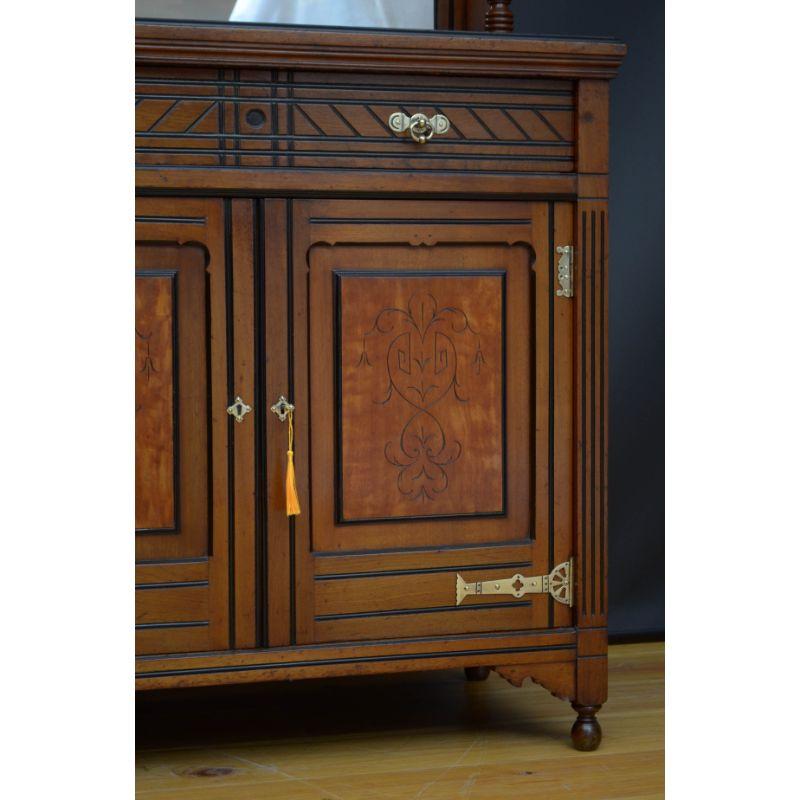 Aesthetic Movement Two Door Cabinet For Sale 8