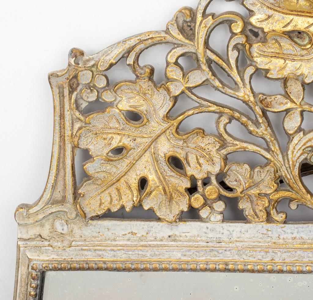 20th Century Aesthetic Movement Verdigris Gilt Bronze Mirror For Sale