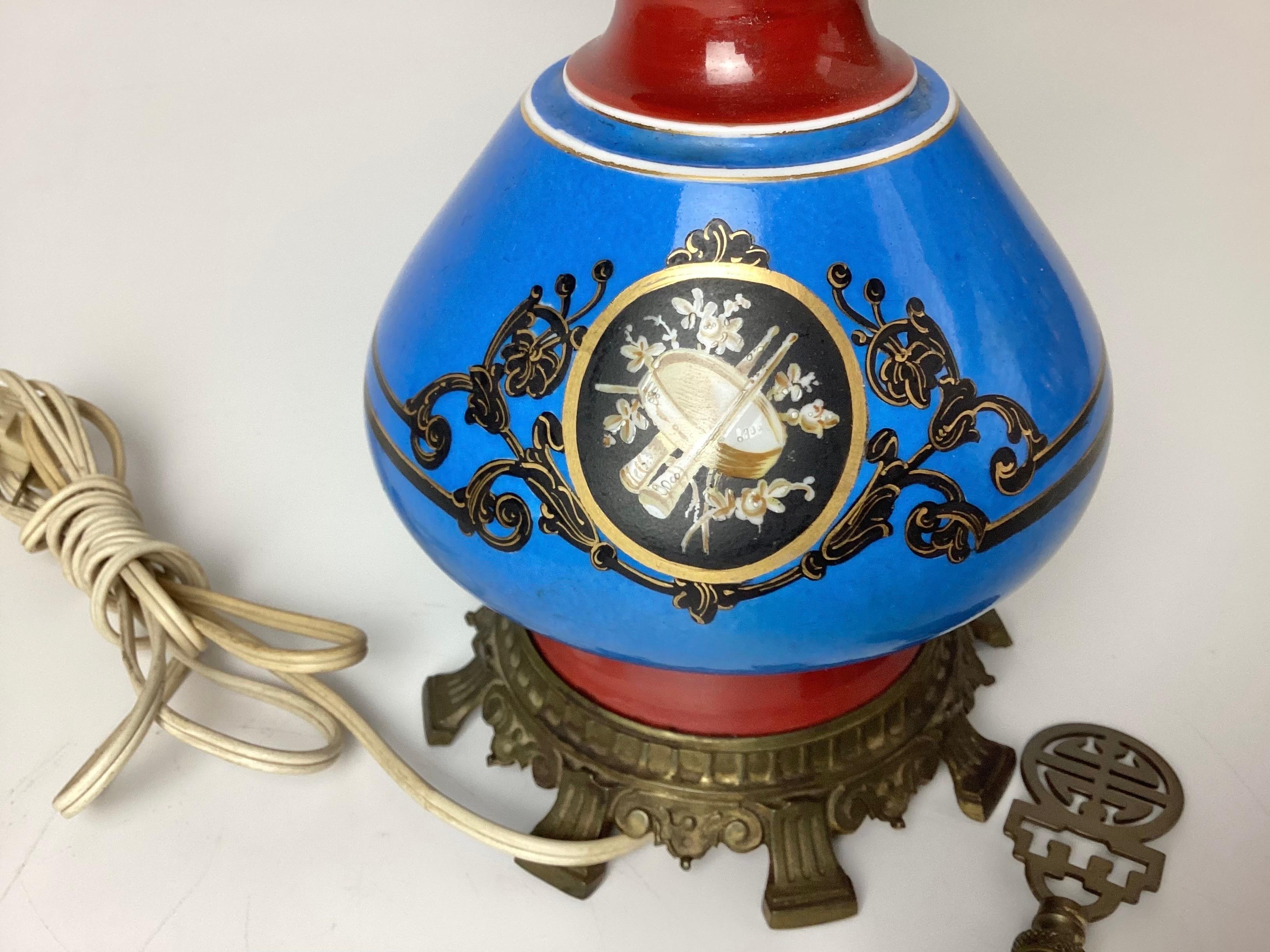Aesthetic Movement Victorian Table Lamp In Excellent Condition For Sale In Lambertville, NJ