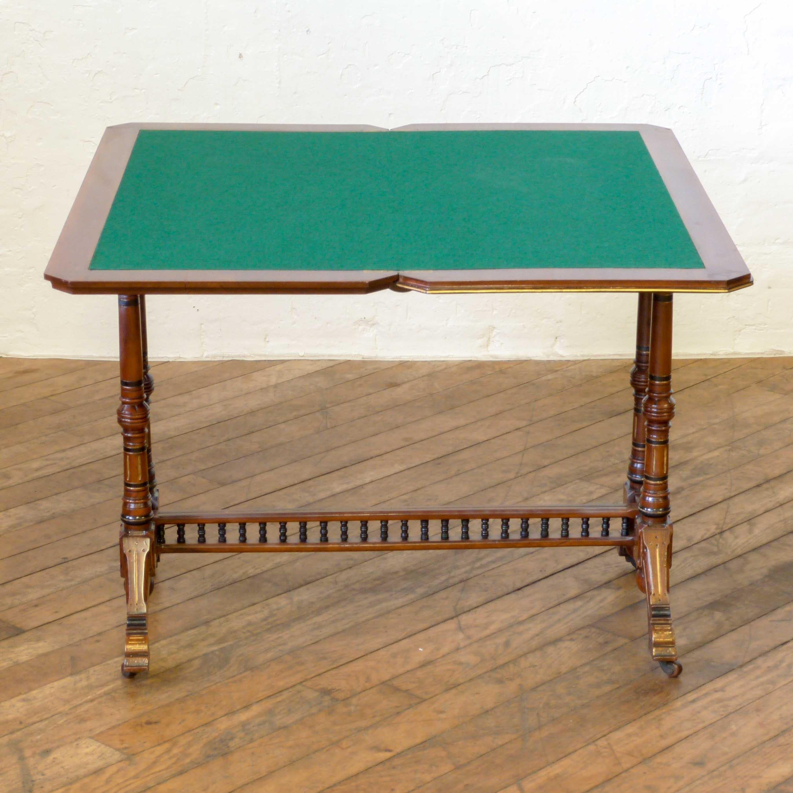 Aesthetic Movement Walnut Card Table 8