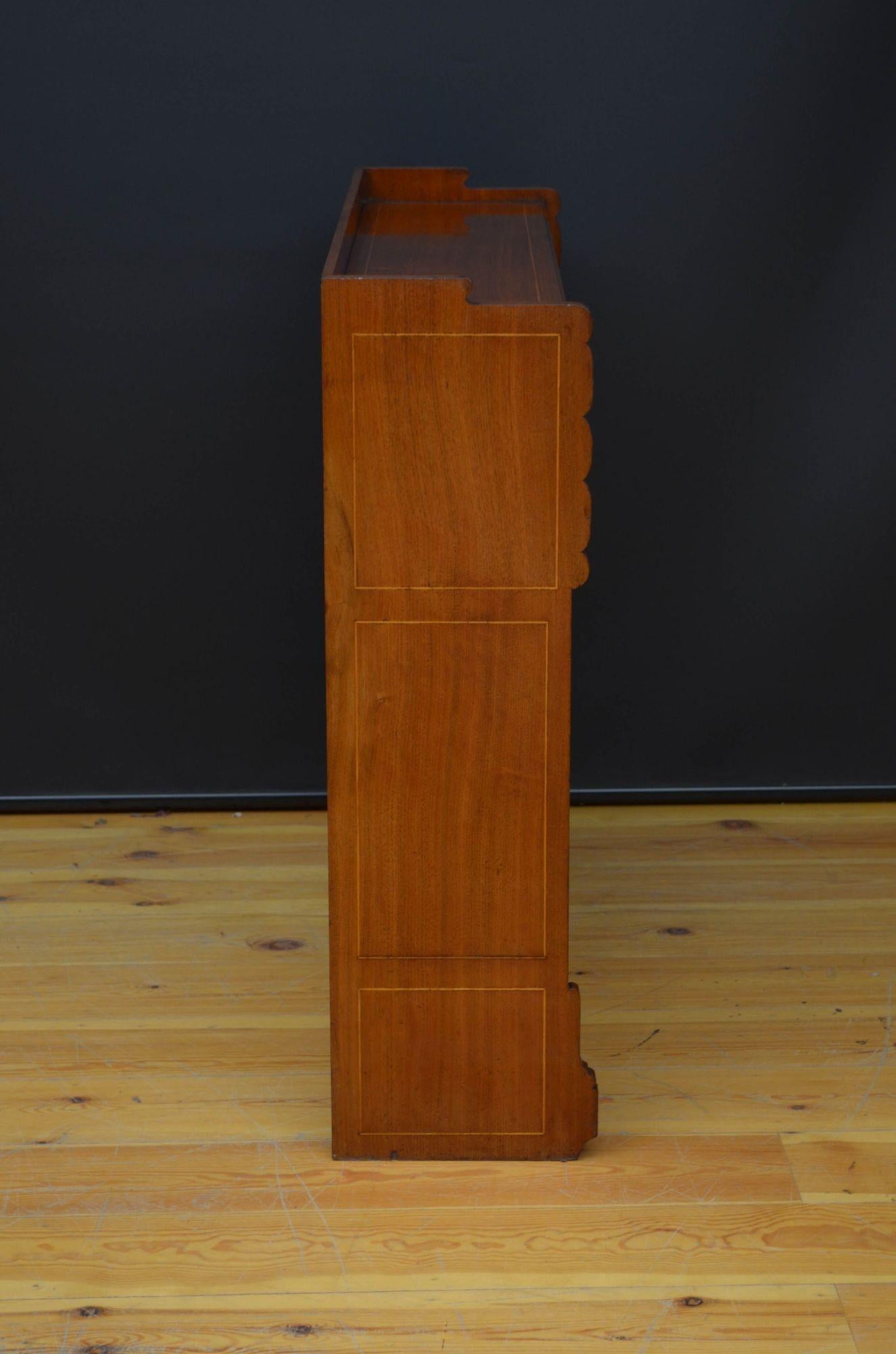 Aesthetic Movement Walnut Open Bookcase For Sale 9