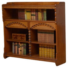 Antique Aesthetic Movement Walnut Open Bookcase