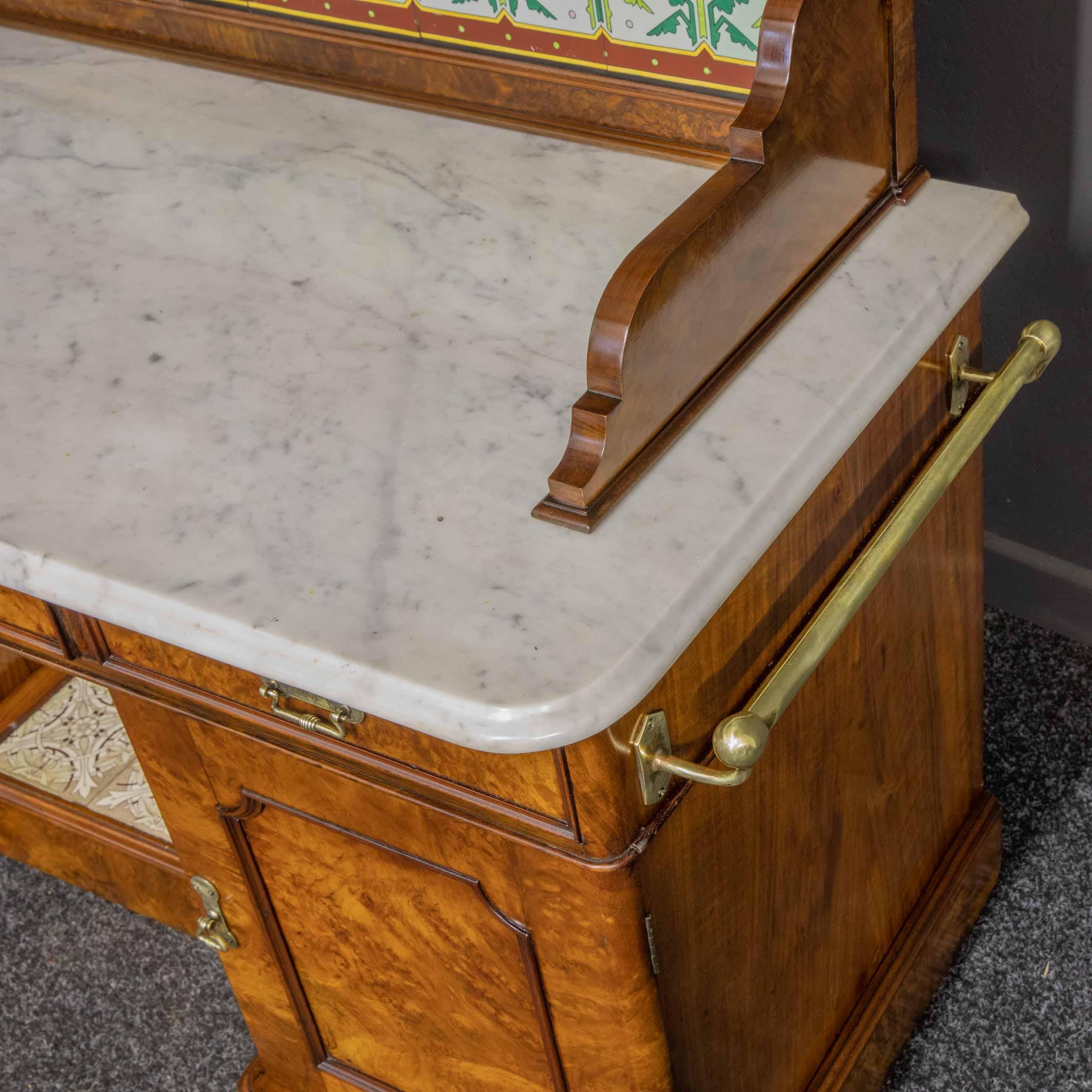 Aesthetic Movement Walnut Washstand For Sale 8
