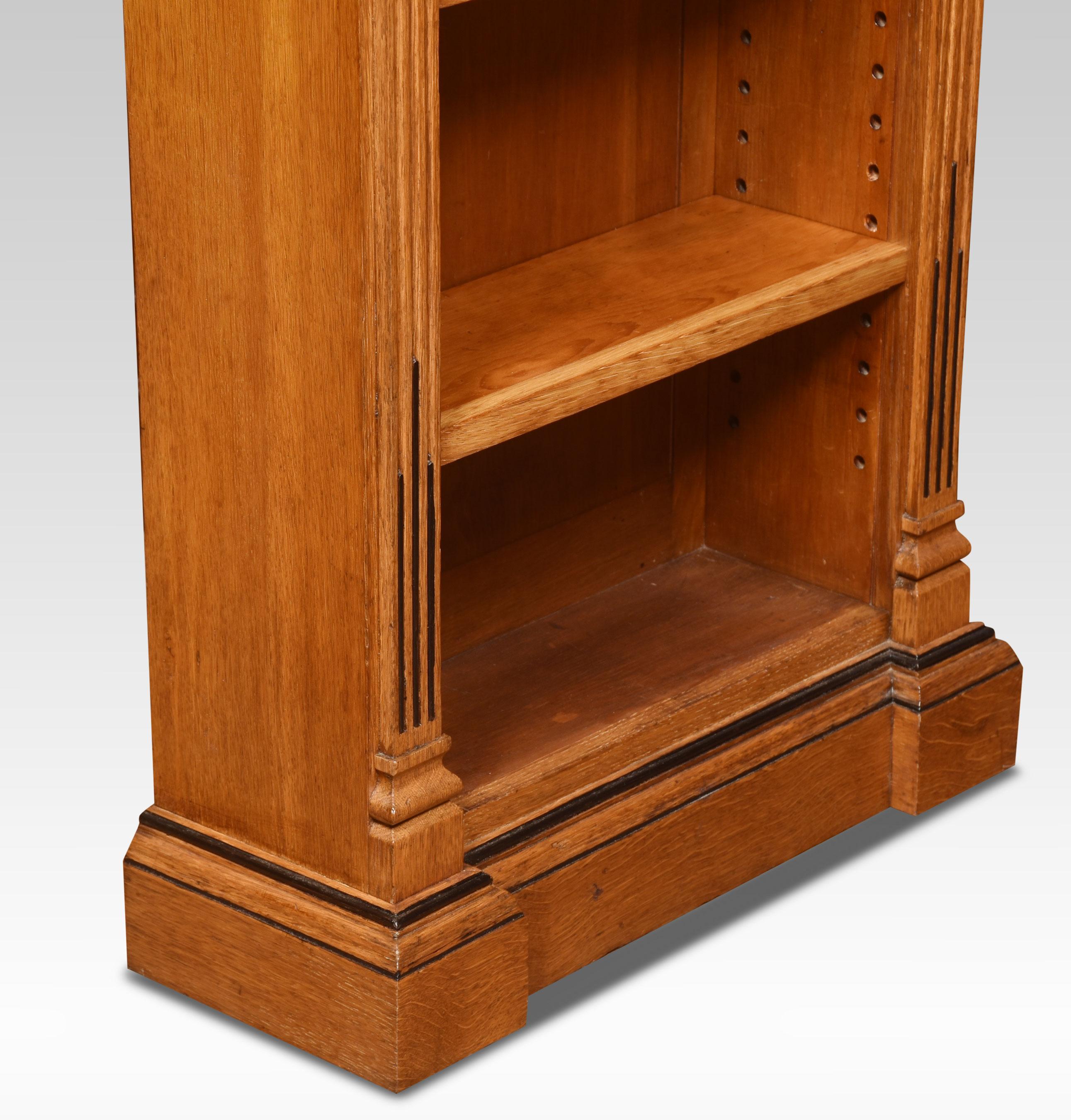 Aesthetic Oak Open Bookcase In Good Condition For Sale In Cheshire, GB