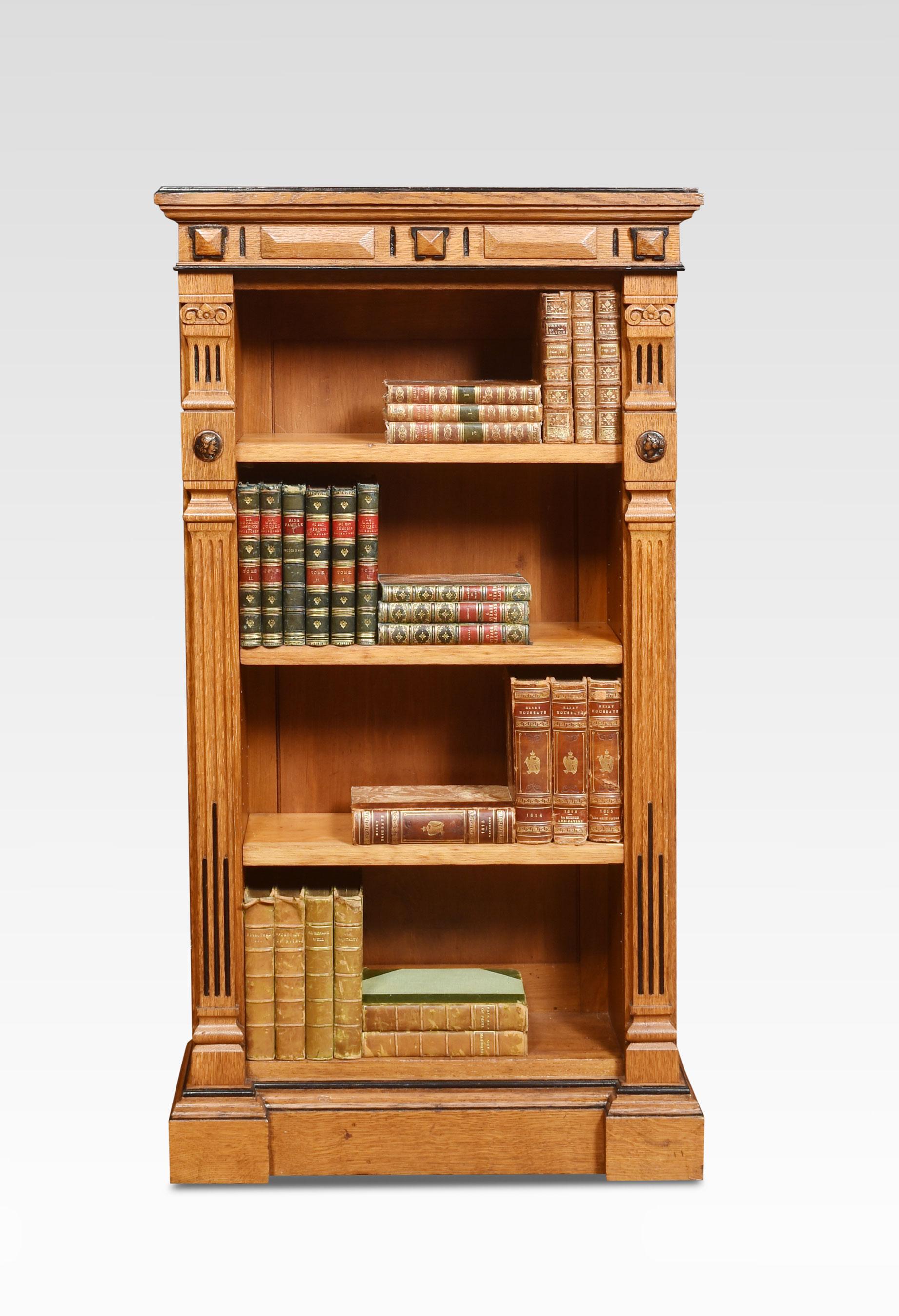20th Century Aesthetic Oak Open Bookcase For Sale