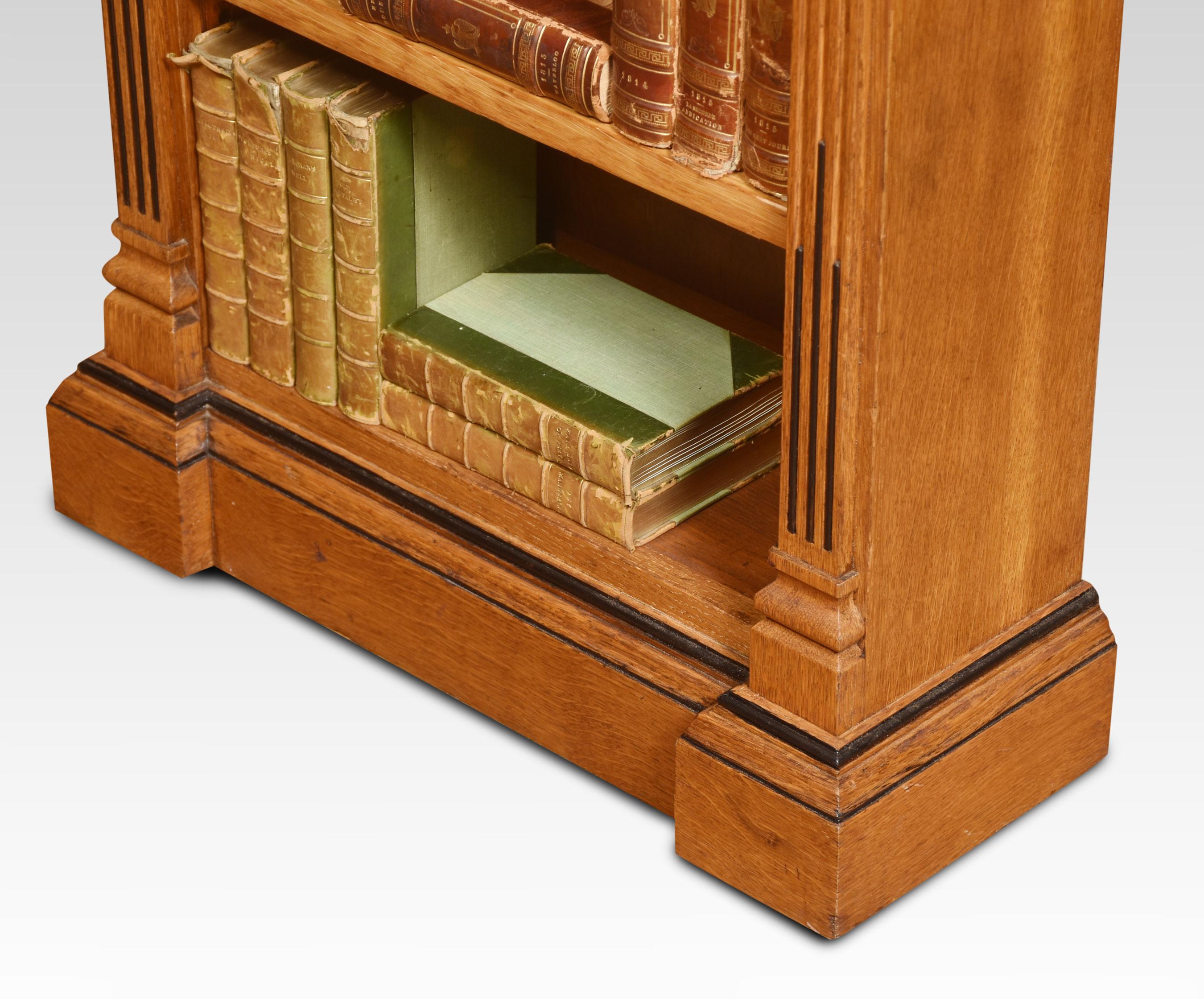 Aesthetic Oak Open Bookcase For Sale 2