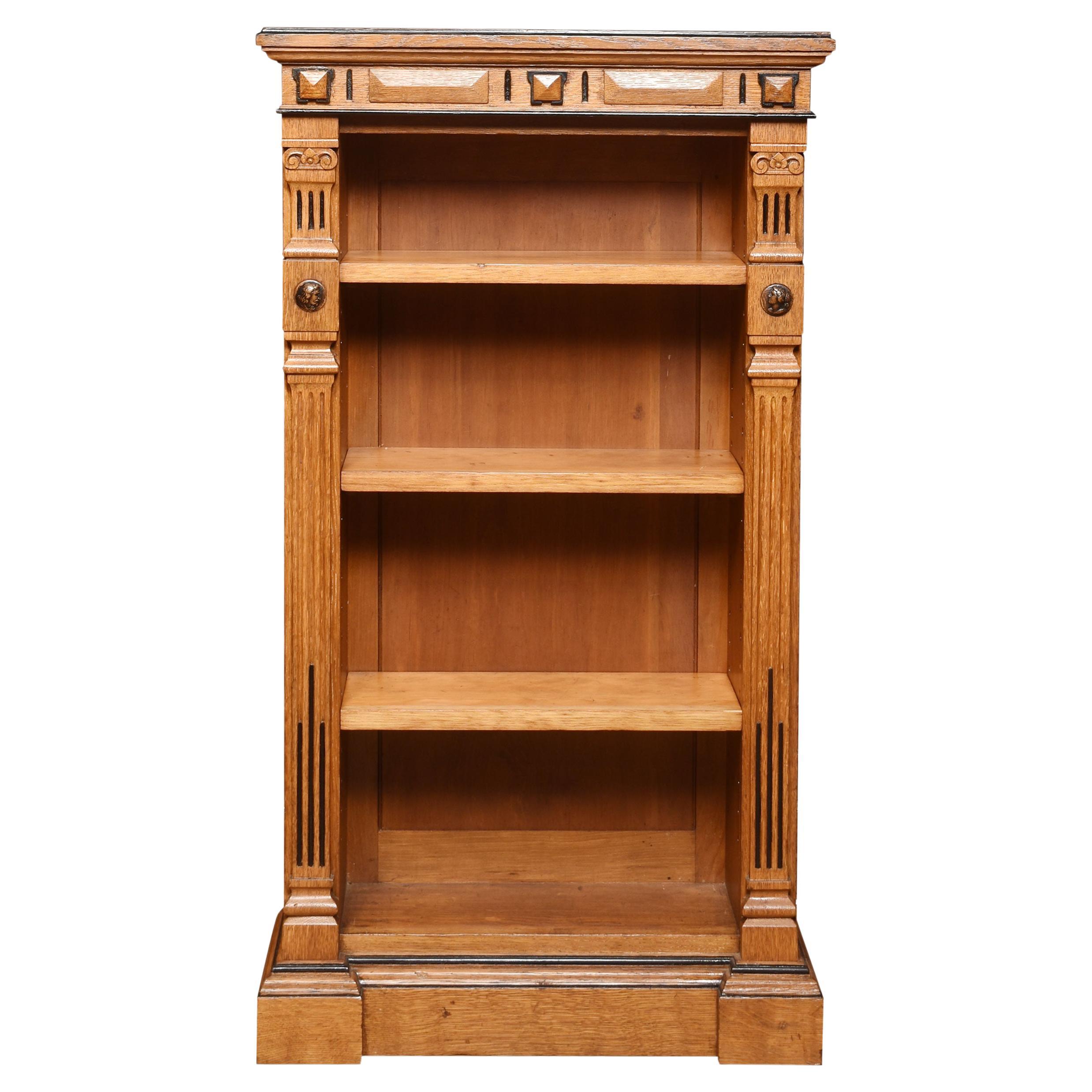 Aesthetic Oak Open Bookcase For Sale