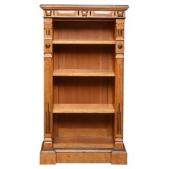 Antique Aesthetic Oak Open Bookcase