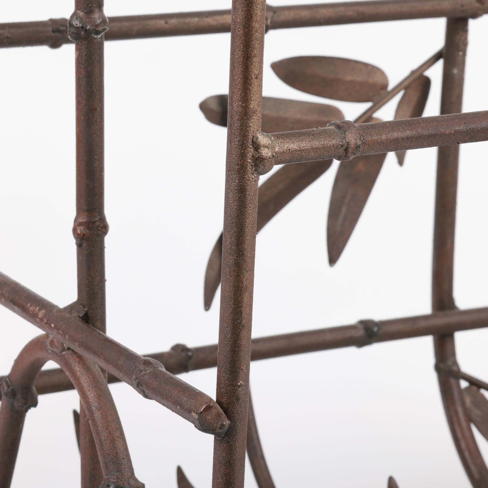 Aesthetic Period Bronze Faux Bamboo Magazine Rack 8