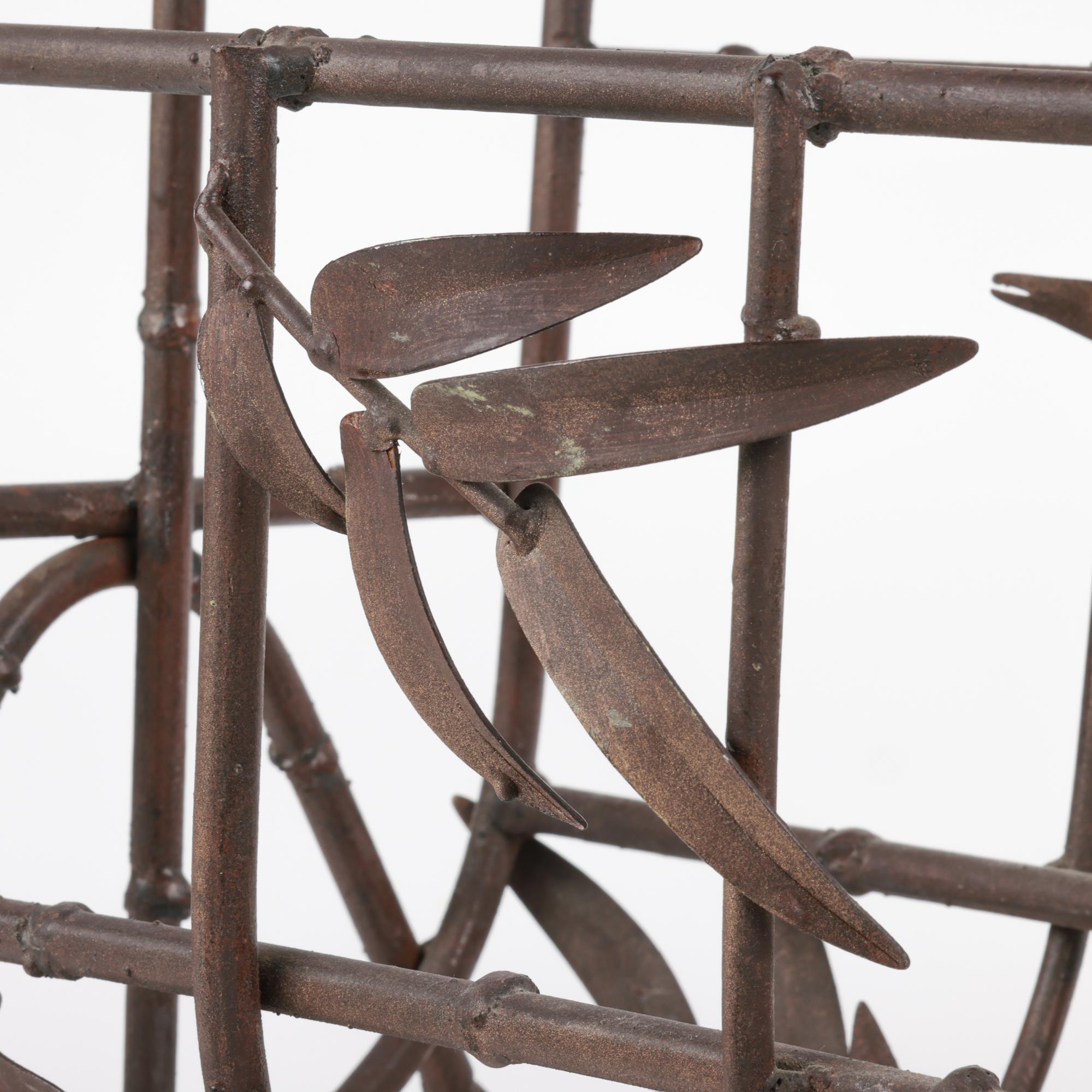 British Aesthetic Period Bronze Faux Bamboo Magazine Rack