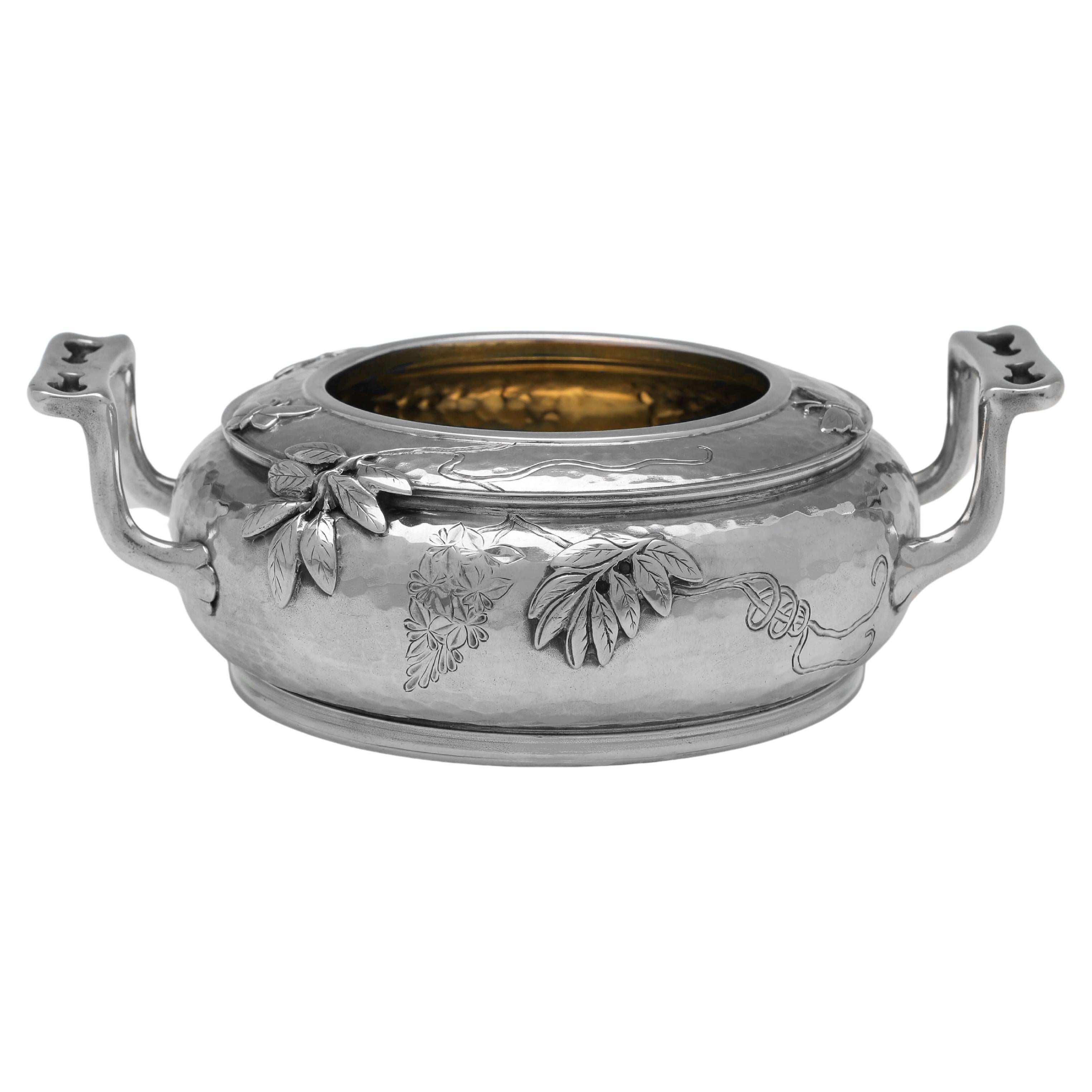 Aesthetic Period & Design English Sterling Silver Bowl, London 1879 For Sale