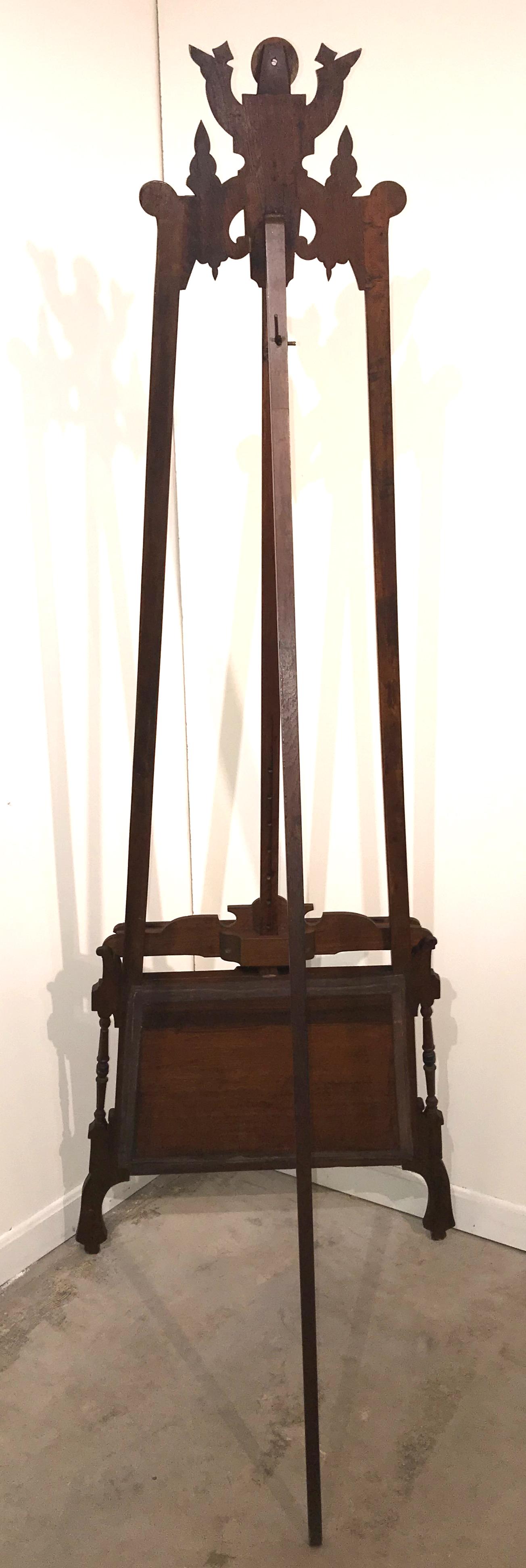 19th Century Aesthetic Period Painting and Portfolio Easel, circa 1880