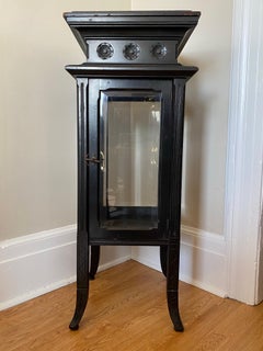 Aesthetic Period Pedestal Vitrine attributed to Allen & Brother of Philadelphia