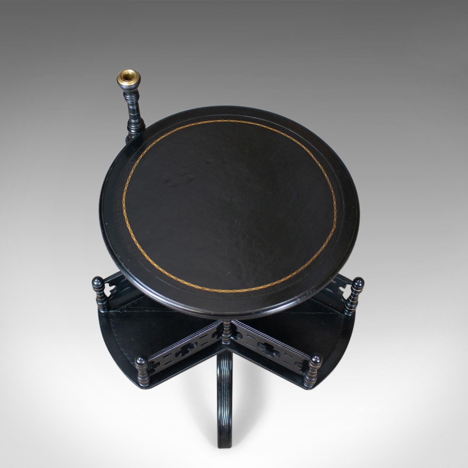 Aesthetic Movement Aesthetic Period Reading Table, English, Victorian, Ebonised, Side, circa 1880