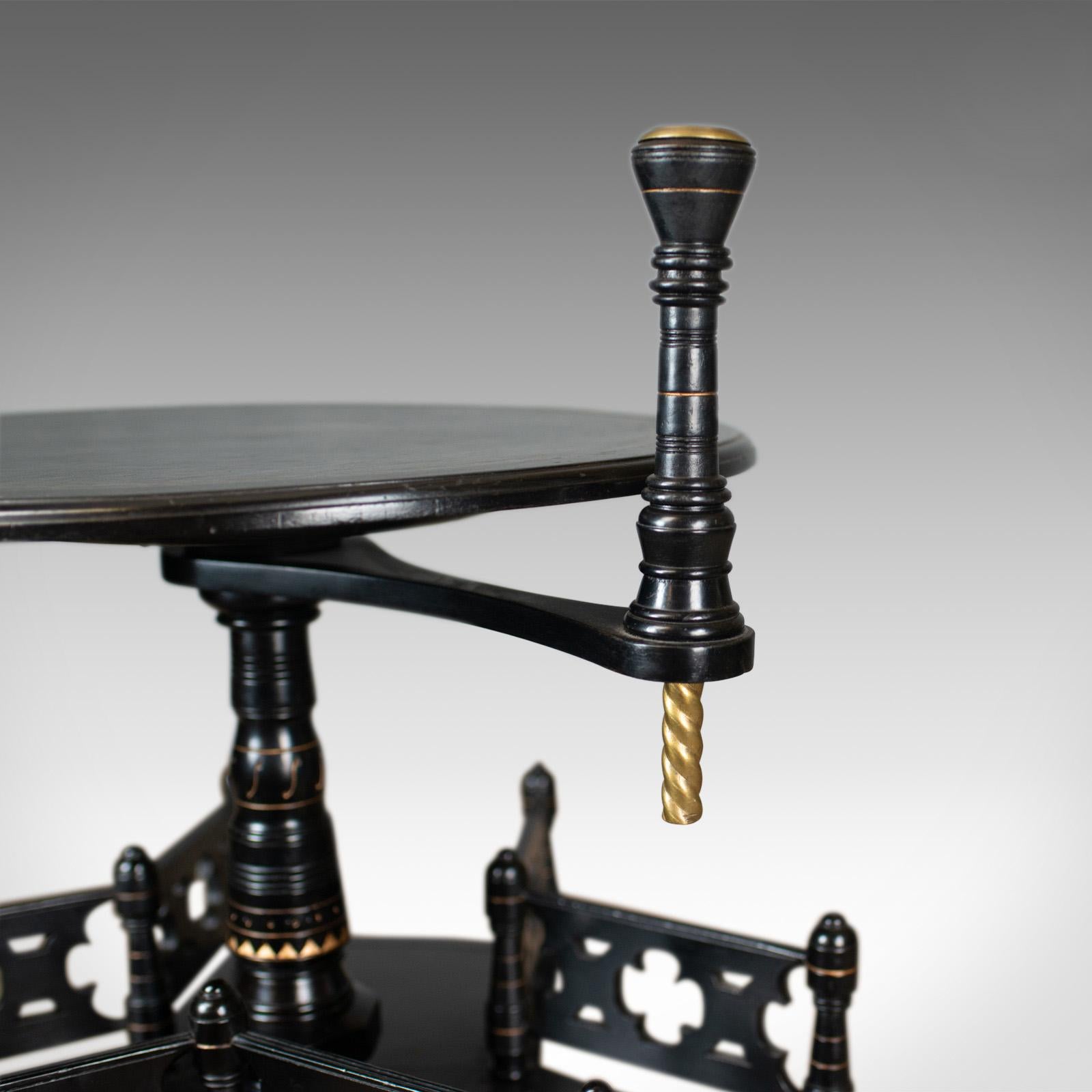 Aesthetic Period Reading Table, English, Victorian, Ebonised, Side, circa 1880 In Good Condition In Hele, Devon, GB