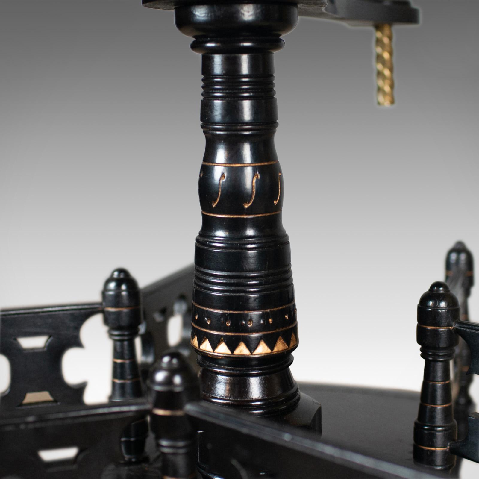 19th Century Aesthetic Period Reading Table, English, Victorian, Ebonised, Side, circa 1880