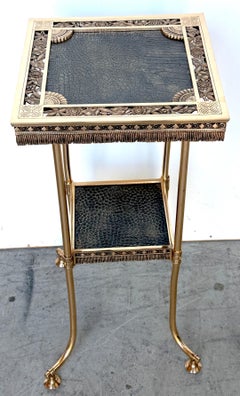 Aesthetic Polished & Patinated Brass Table Patinated, Attributed Charles Parker