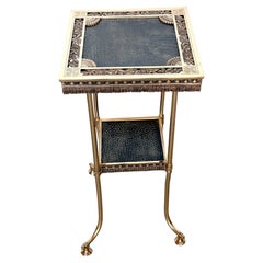 Antique Aesthetic Polished 
Patinated Brass Table Patinated, Attributed Charles Parker