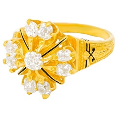 Aesthetic Revival Victorian Diamond and Gold Fashion Ring