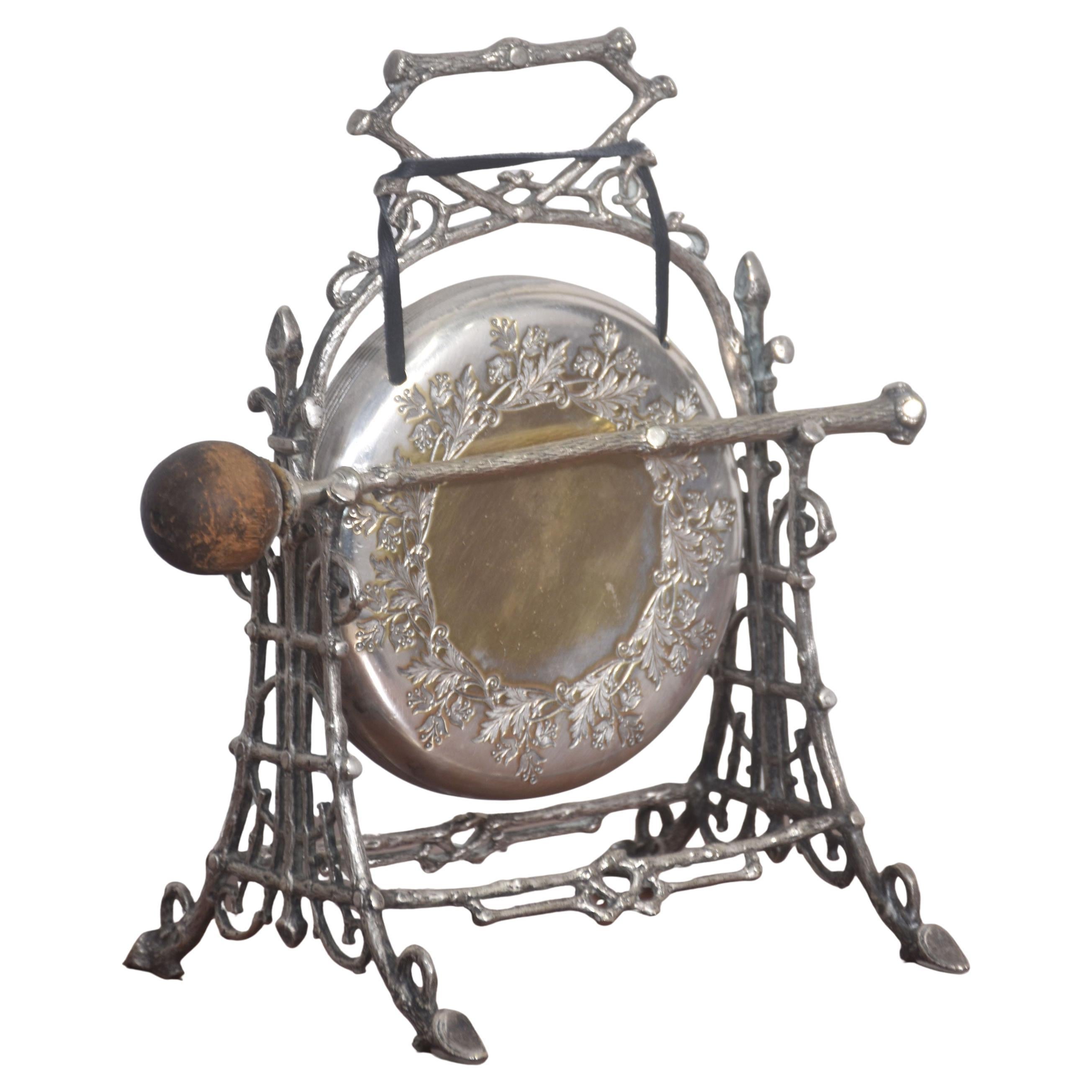 Aesthetic silver plated table gong