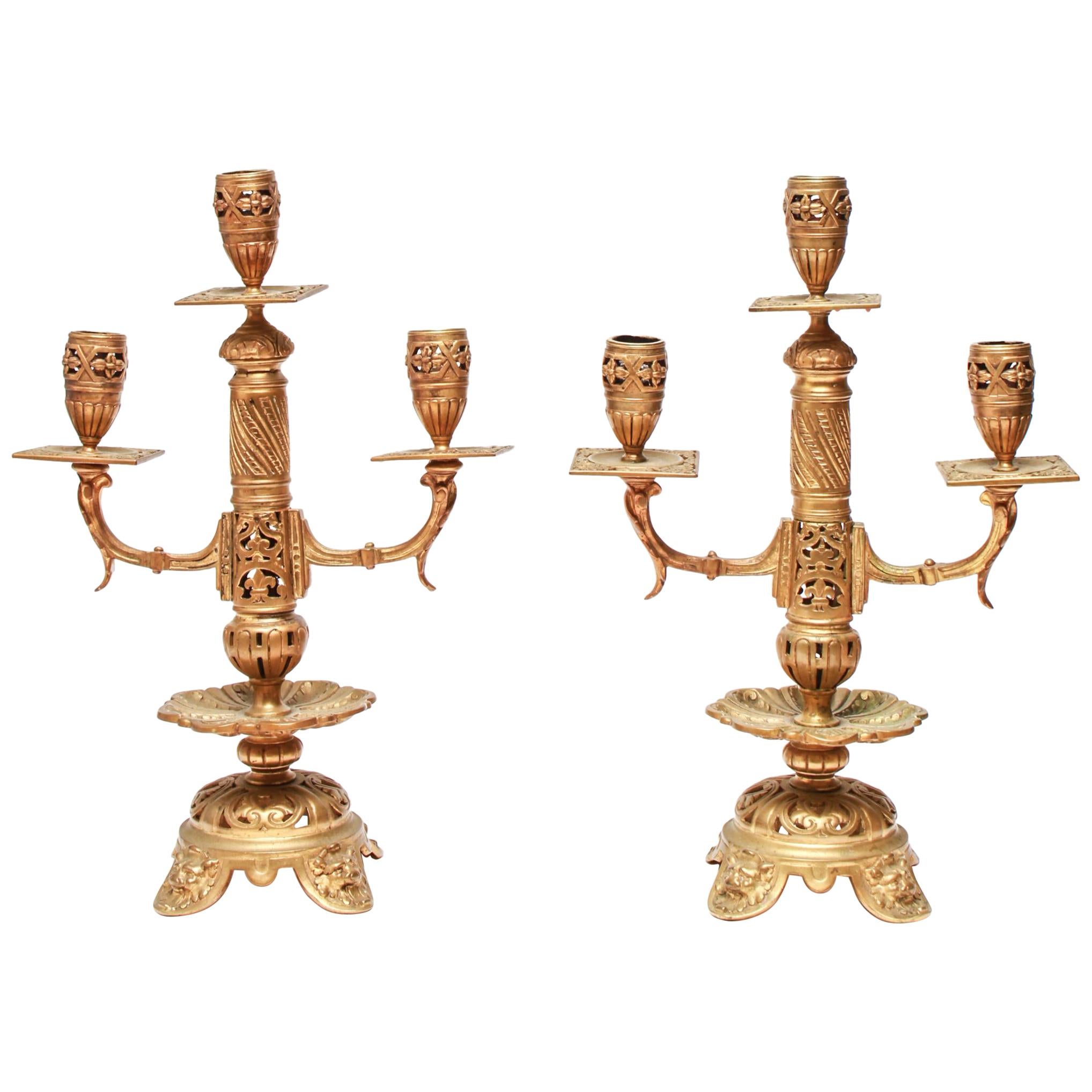 Aesthetic Style Cast Metal Candleholders